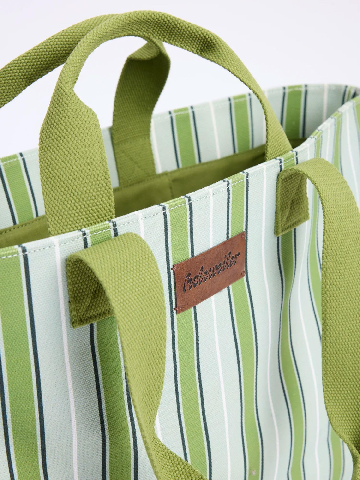 Bang Stripe Tote Bag Green Stripe