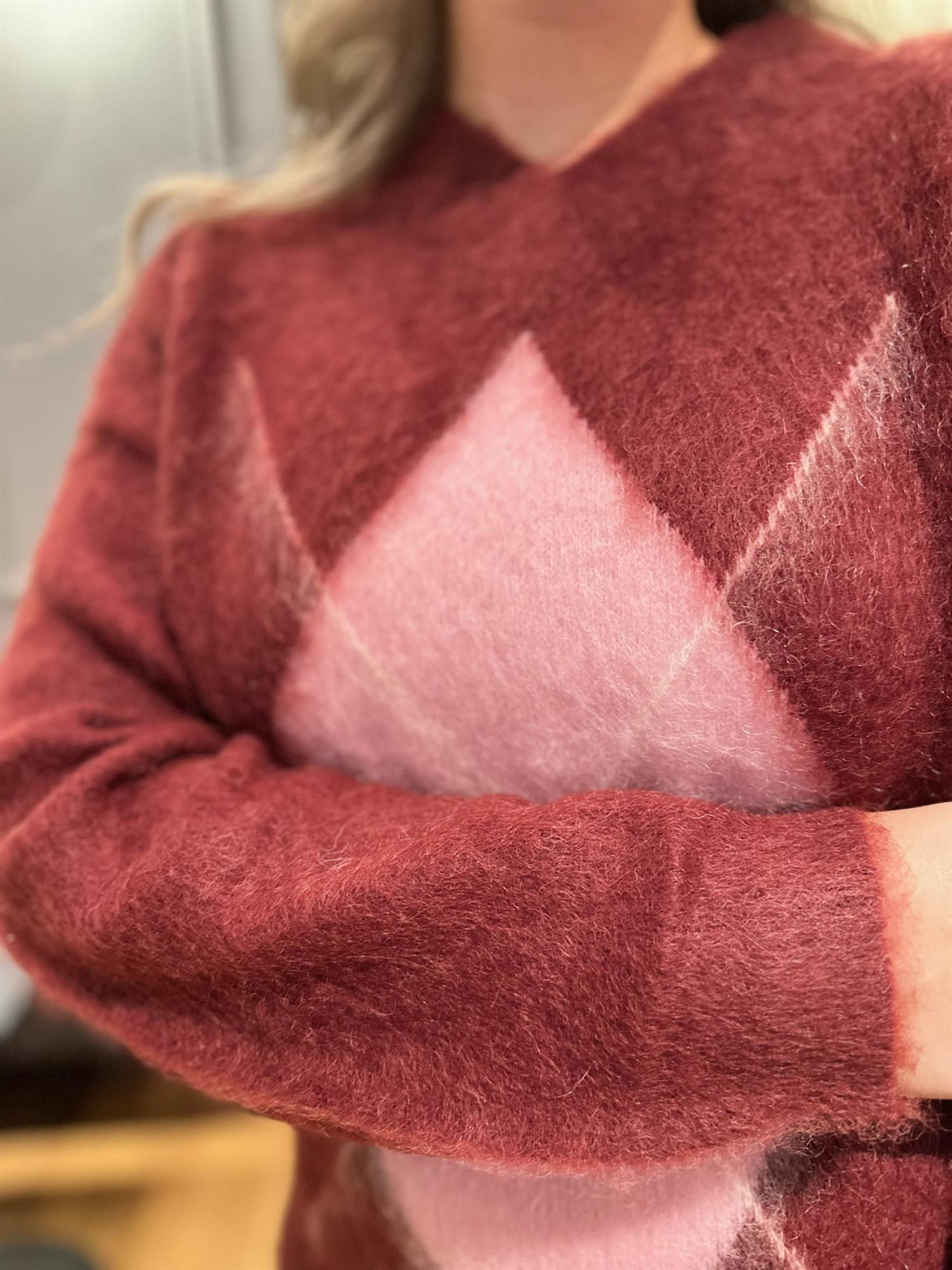 Nora Mohair Pullover Burgundy