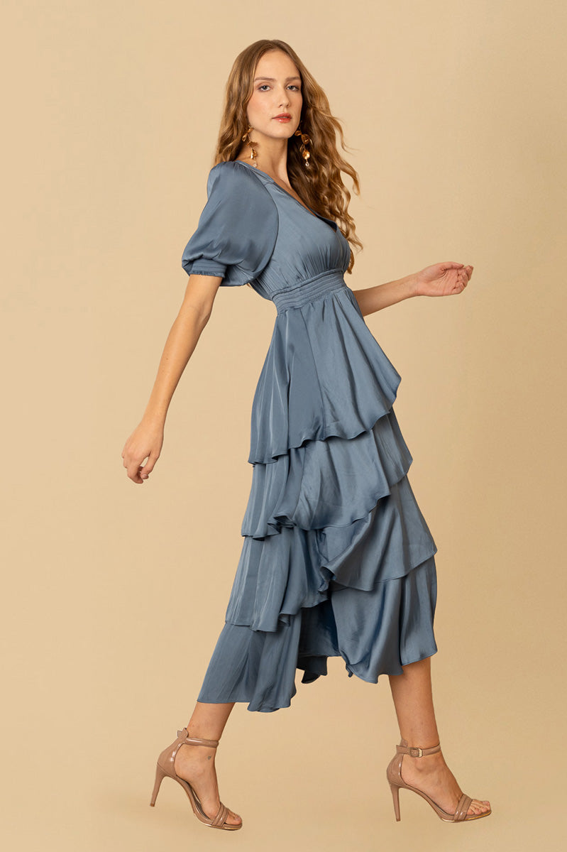 Milana Solid Dress Slate