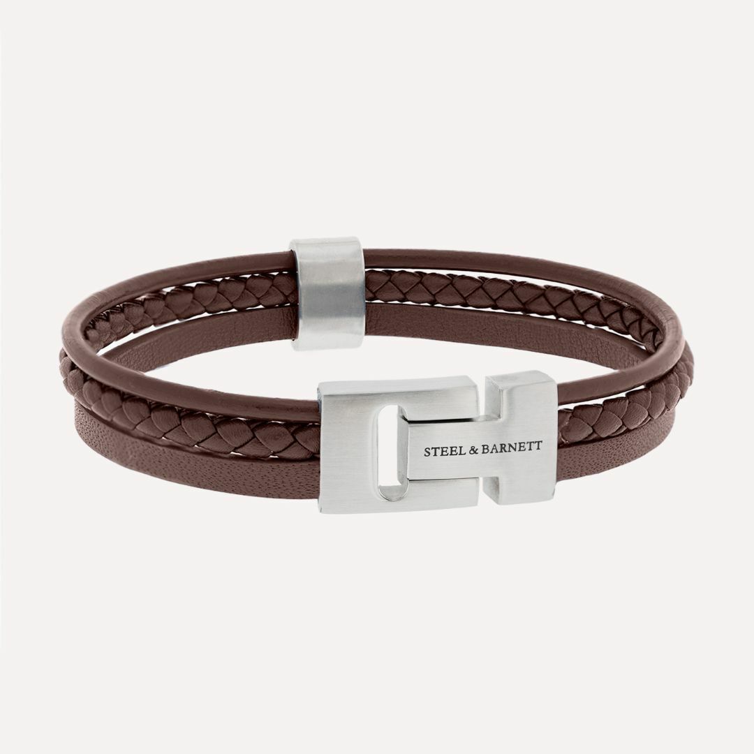 Leather Bracelet Casual Cole Brown