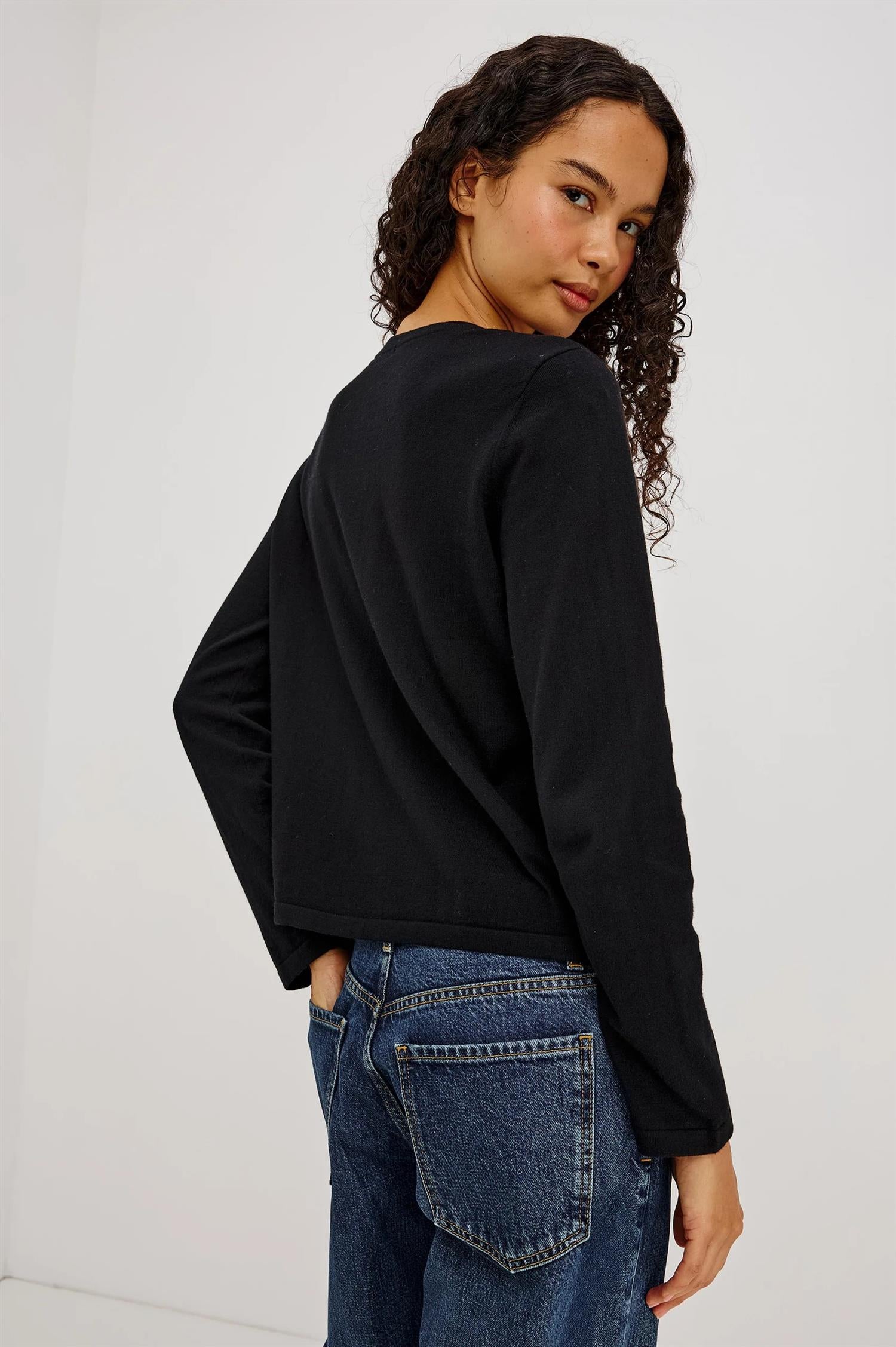 Cotton Cash l/s Tee Black