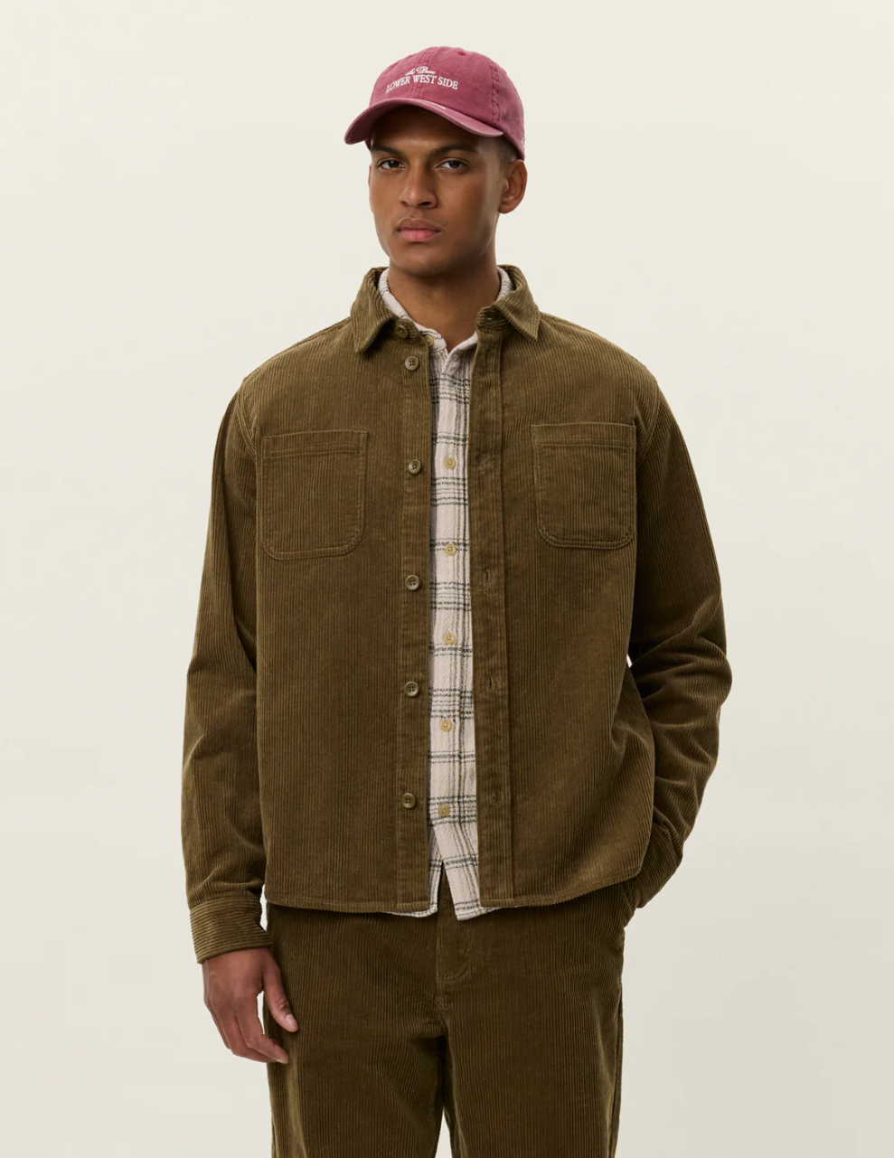 Kody Corduroy Overshirt Military Olive