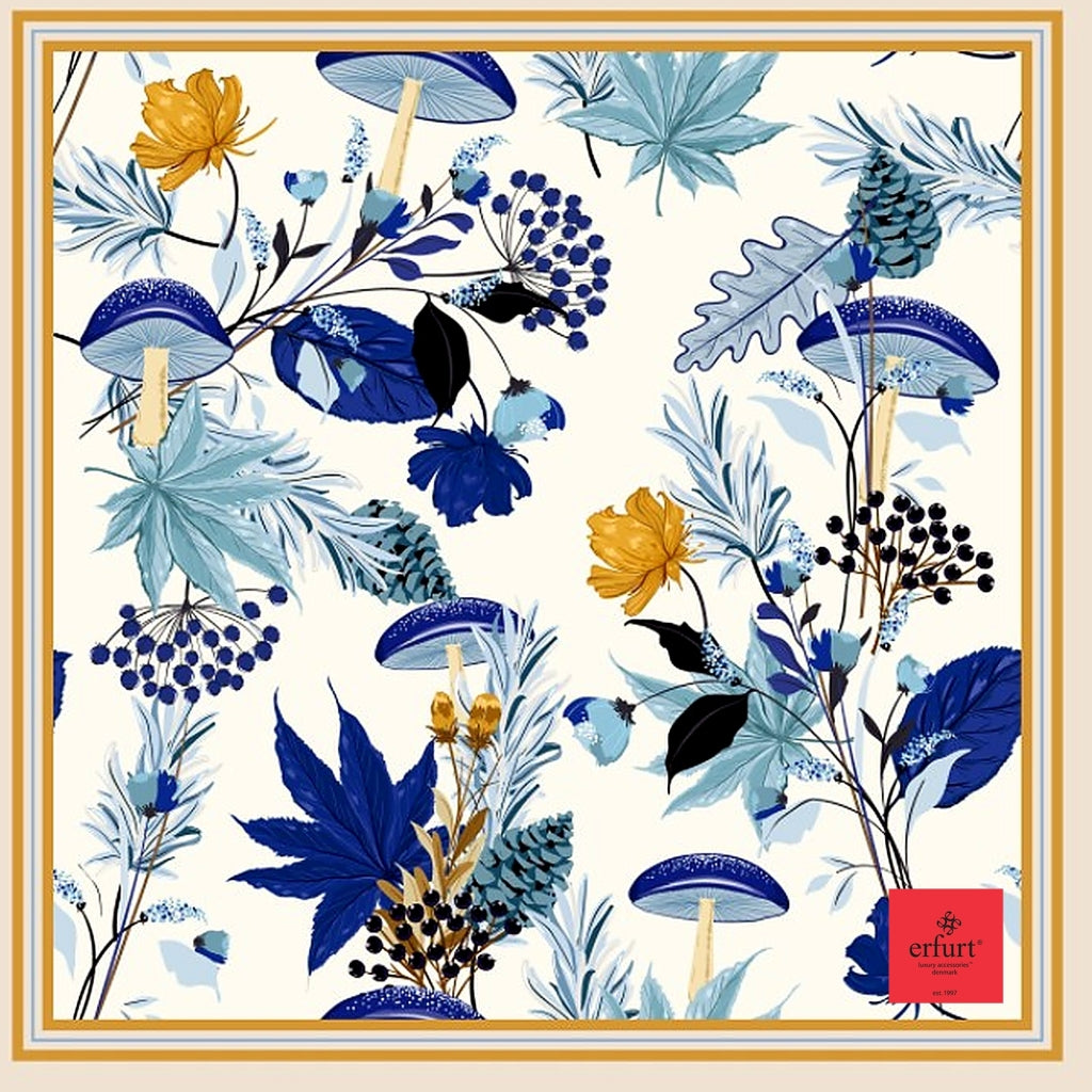 Blue Mushroom Silk Baby Blue