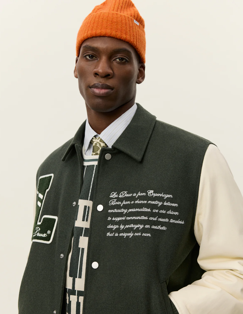 Les Deux Varsity Wool Jacket Duffel Bag