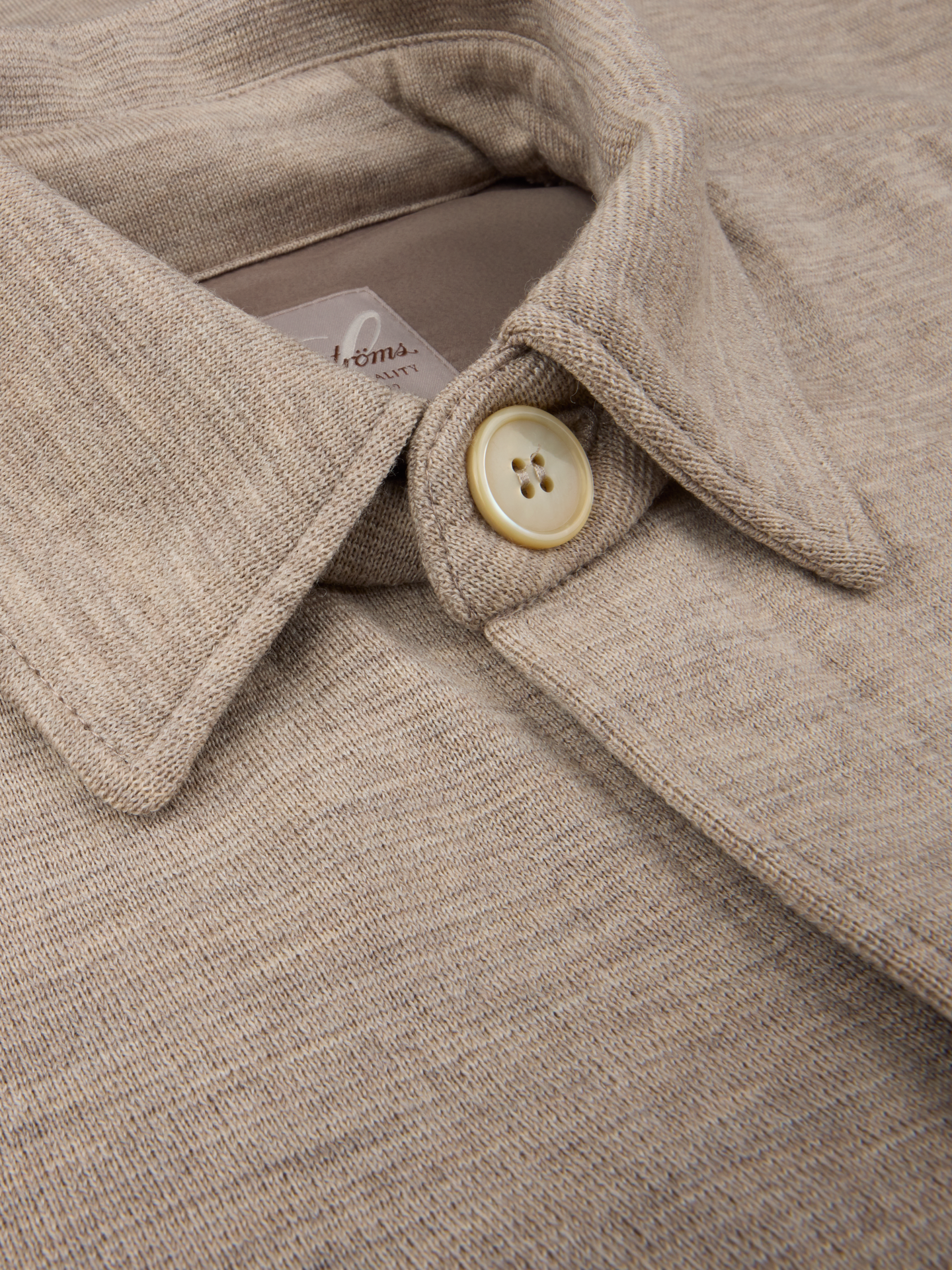 Beige Overshirt Knitted Milano Merino Wool