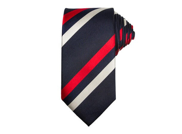 Silkeslips i norske farger 7,0cm stripet