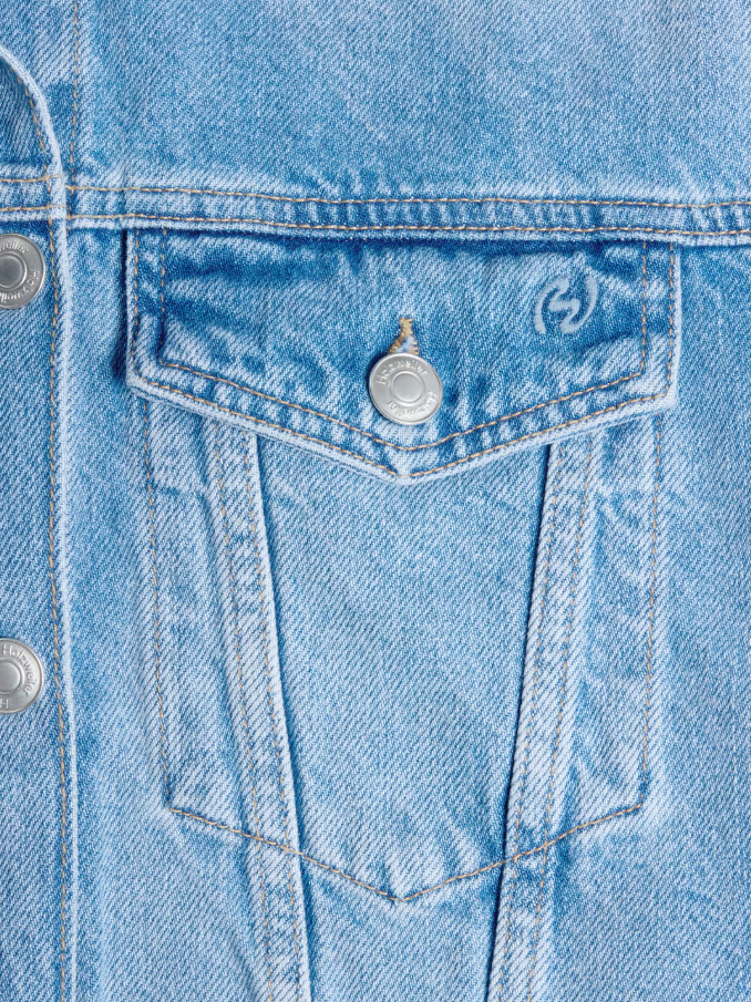 W Cropped Denim Jacket Lt Blue