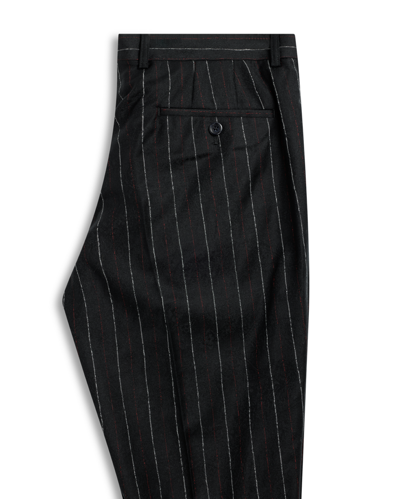 Black Pant White Red Stripe