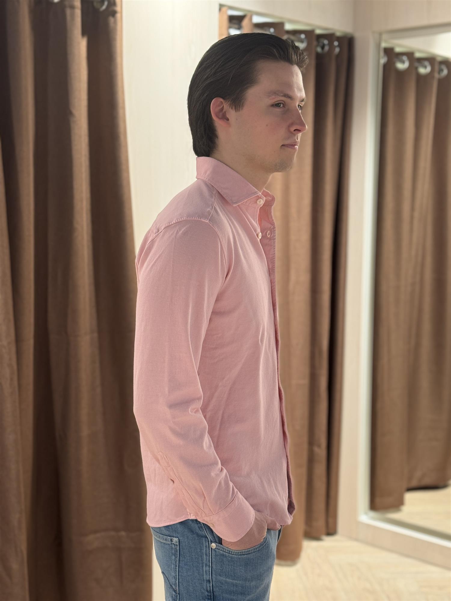 Jersey Piquet Shirt TJ08 Light Pink