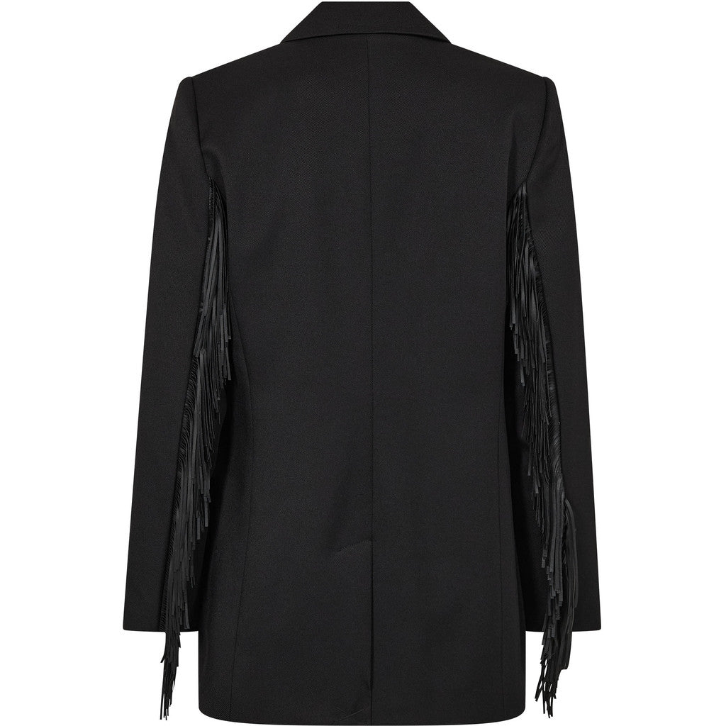Premiere Fringe Blazer Black