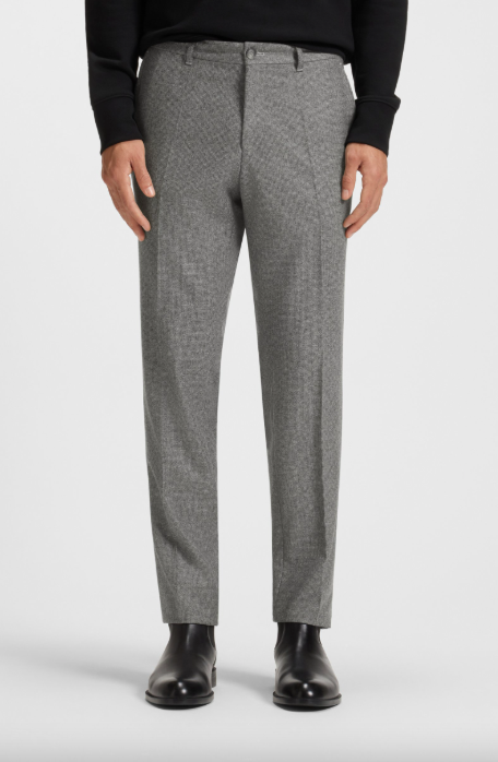 Genius Micro Patterned Wool Pant
