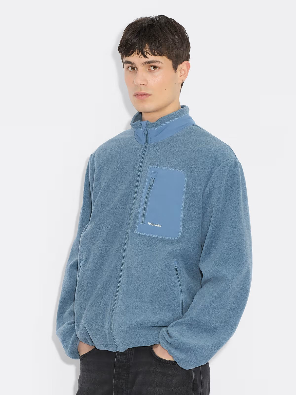 Regular Fleece Jacket Dusty Blue