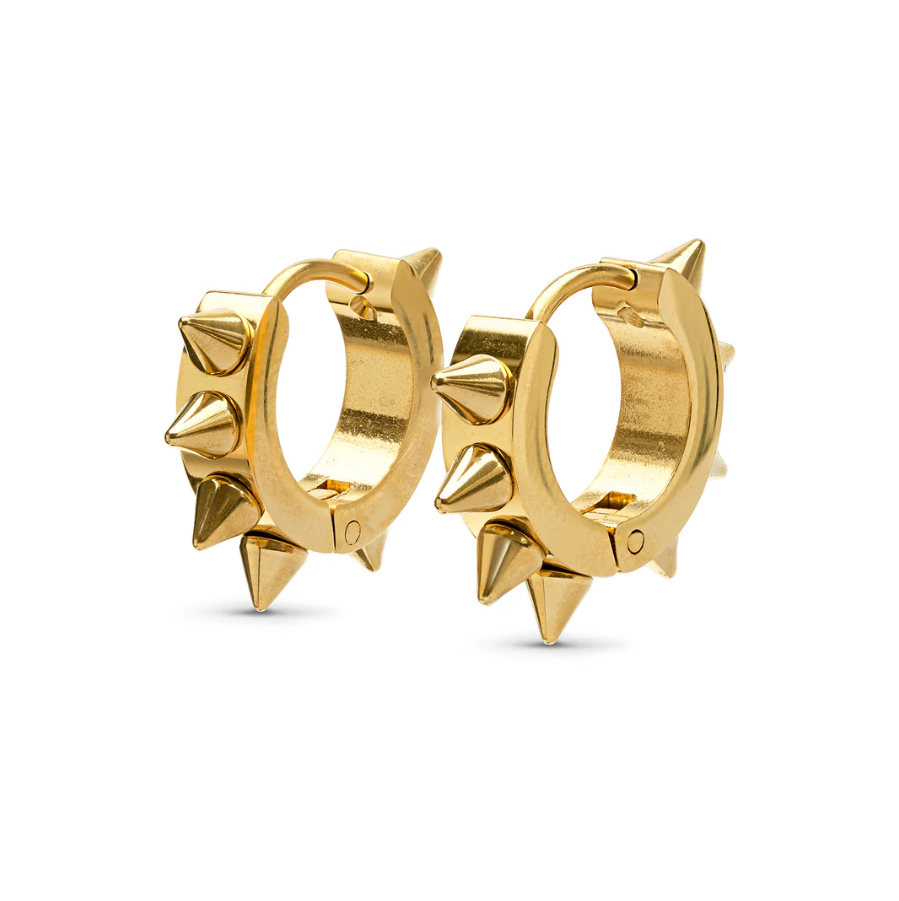 Elda - Spike Hoop Earrings Stainless steel Gold