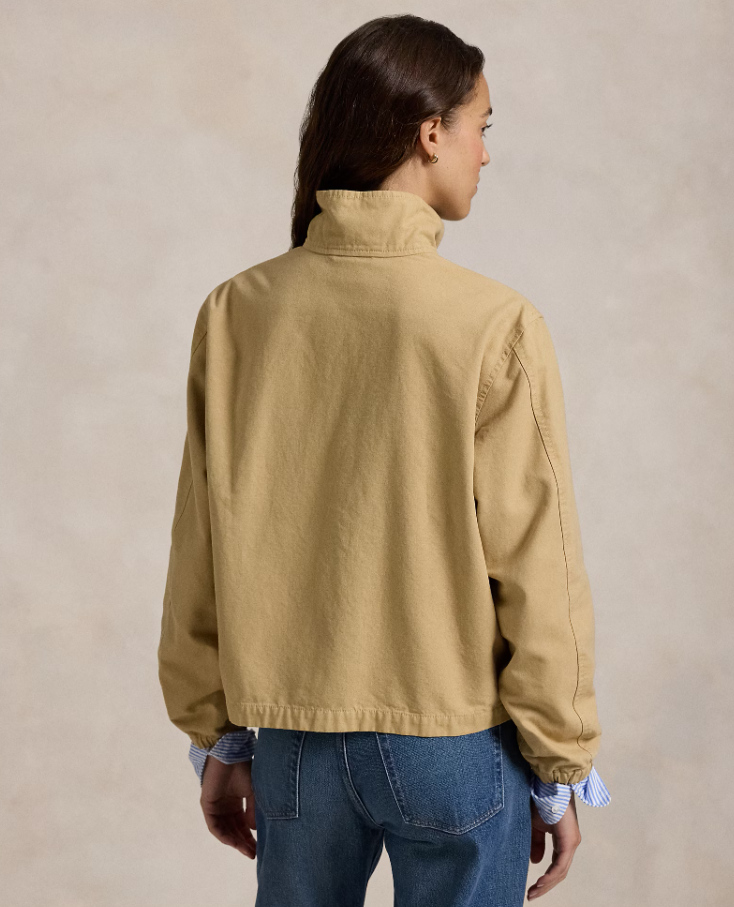 COTTON CANVAS JACKET-VINTAGE KHAKI