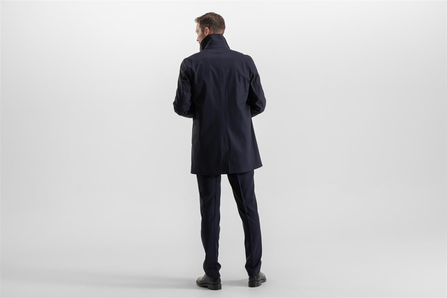 SKY FALL COAT SAVILE NAVY WOOL