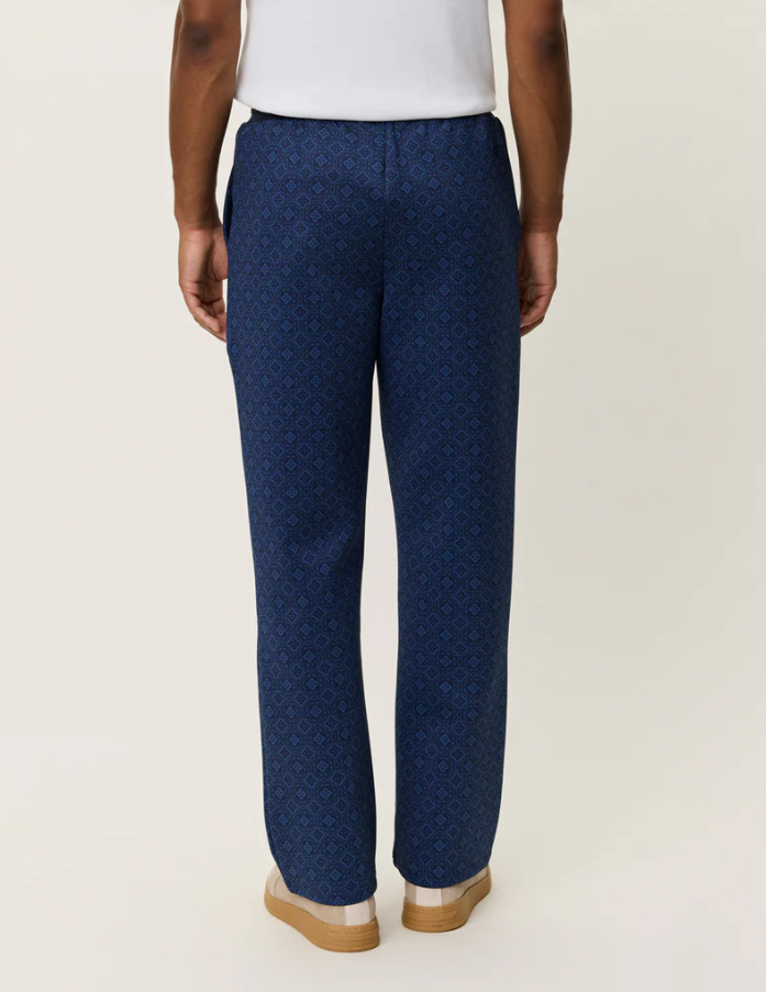 Ballier AOP Crew Casual Track Pants Dark Denim Blue