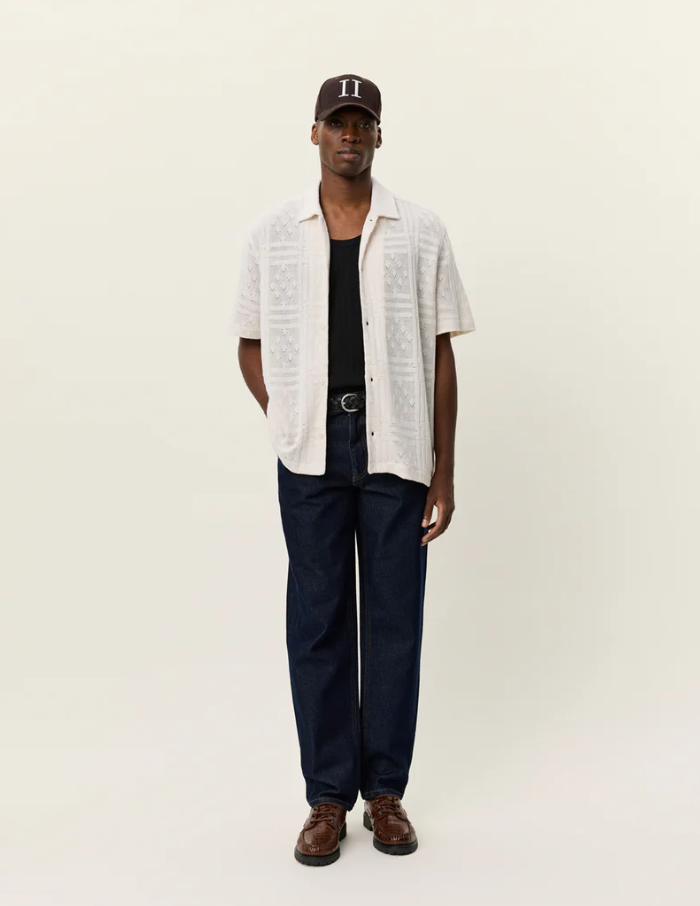Hector Pointelle SS Shirt Eggnog White