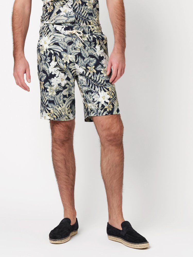 Casual Shorts Pastel Green Flowers