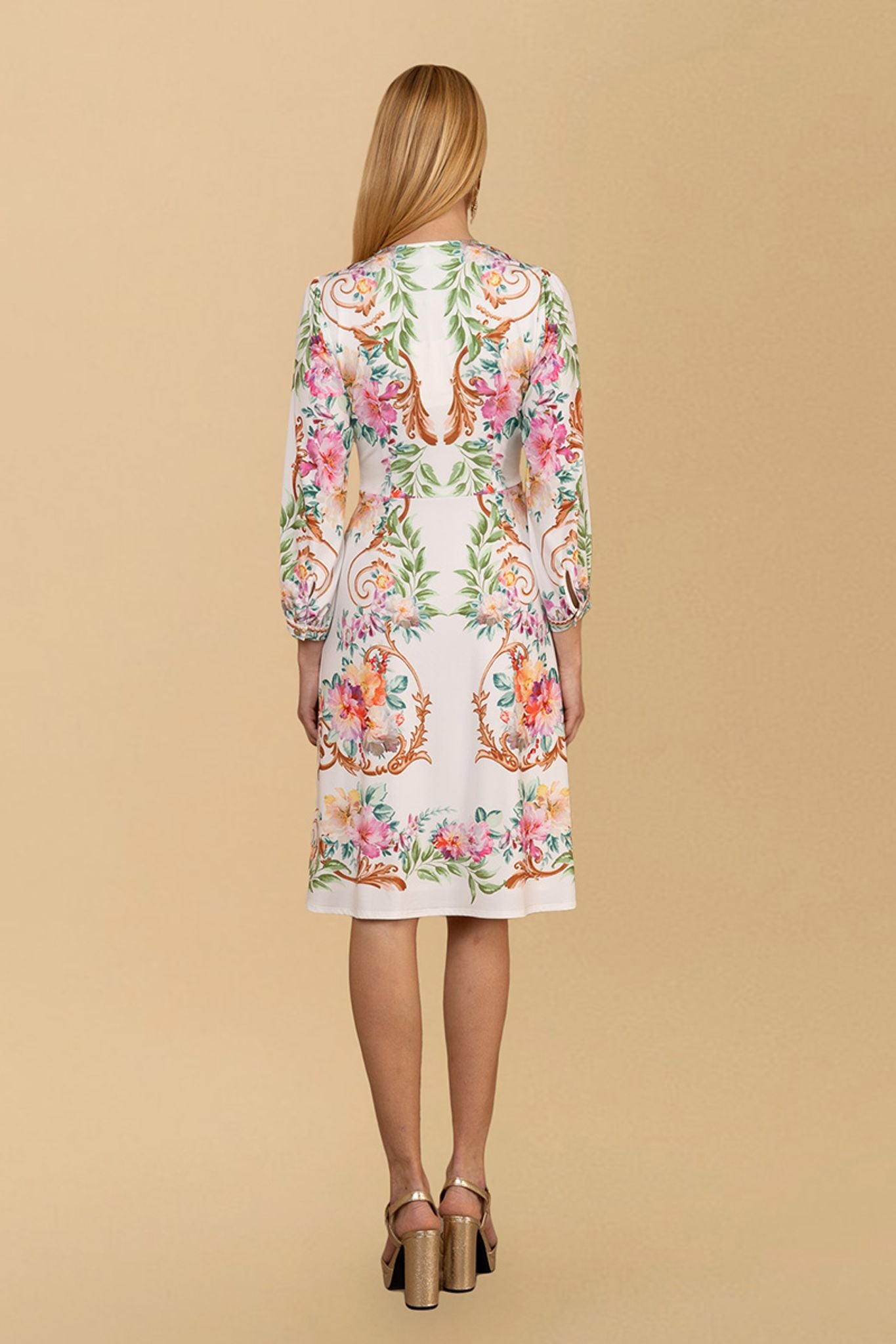 Sariah Jersey Midi Dress Ivory