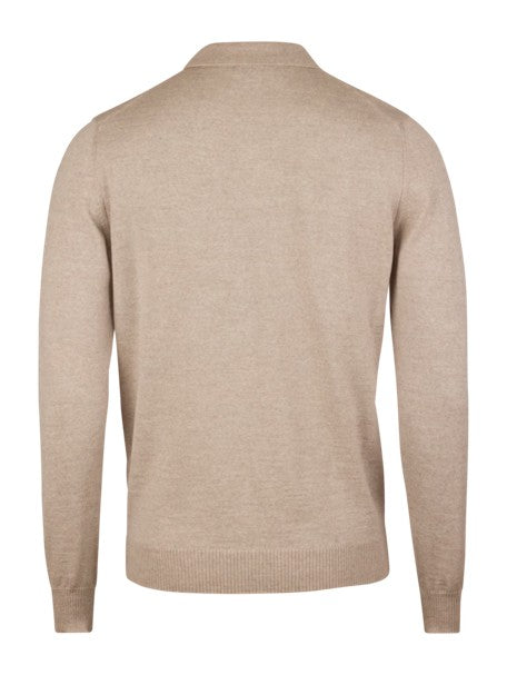 Sweater Knitted Polo Shirt Merino Wool