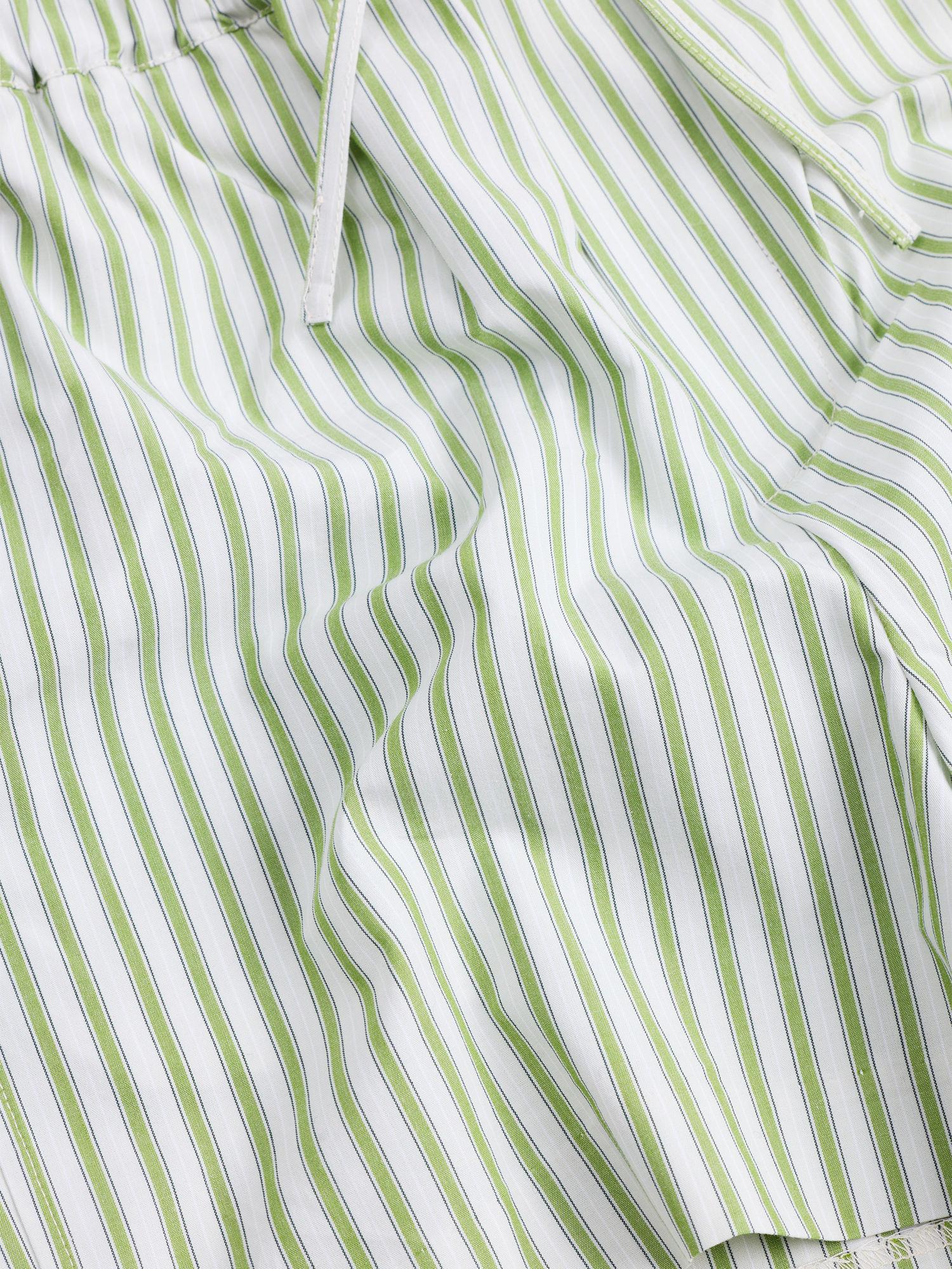 Loose Stripe Shorts Green Stripe