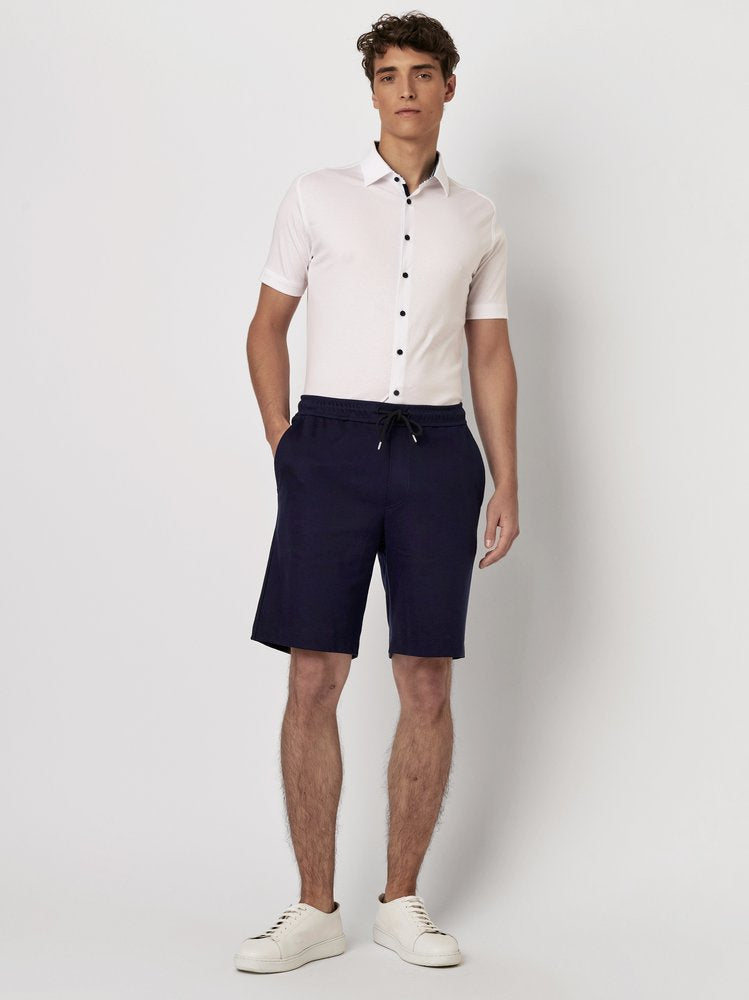 Casual Shorts Solid Navy