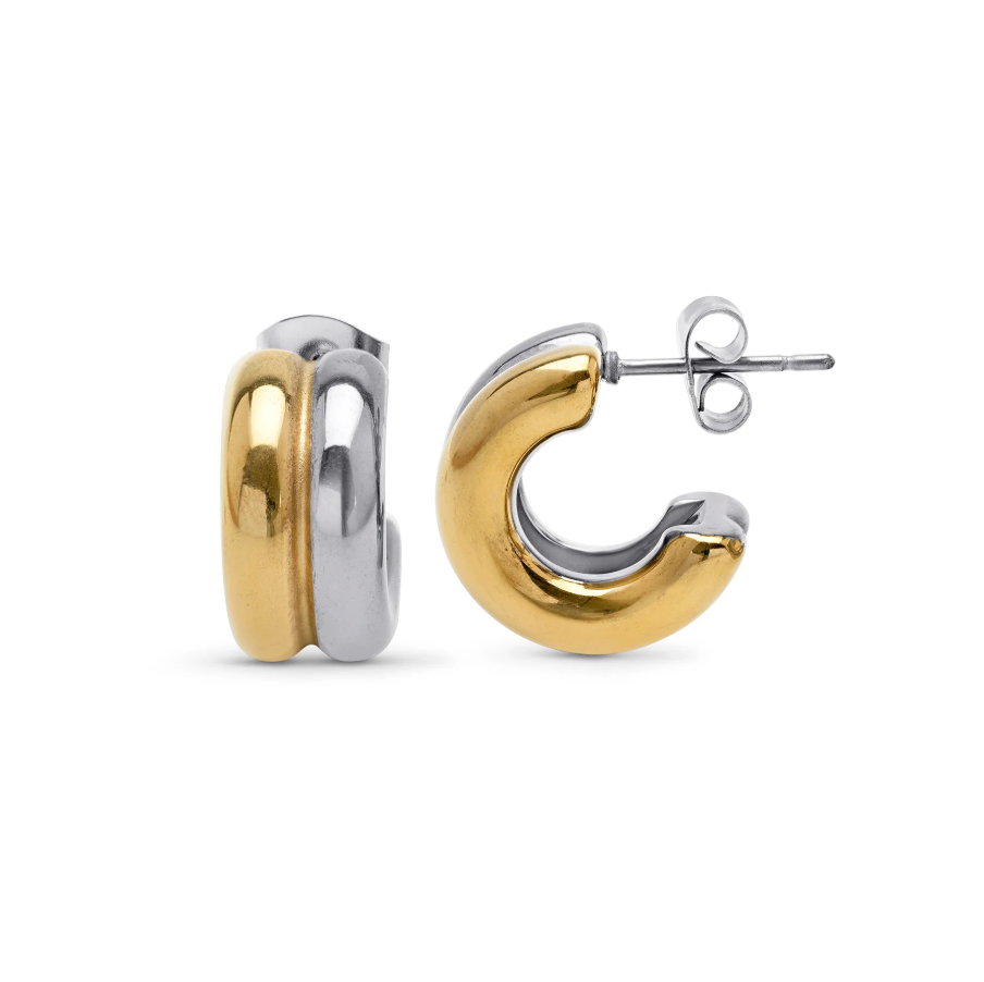 Vendela - Duo Stud Earrings Steinless steel