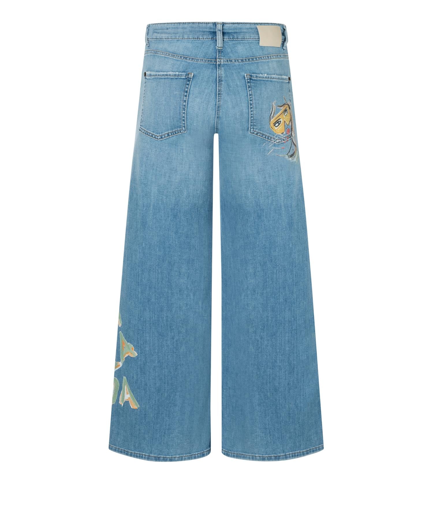 Palazzo Cropped Lefth Bleach