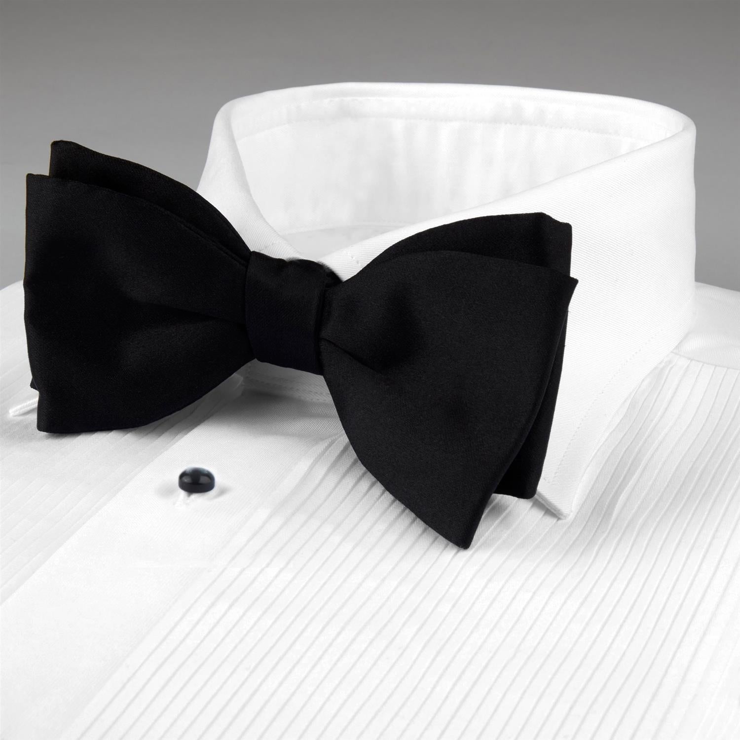 White Slimline Tuxedo Shirt French Cuff