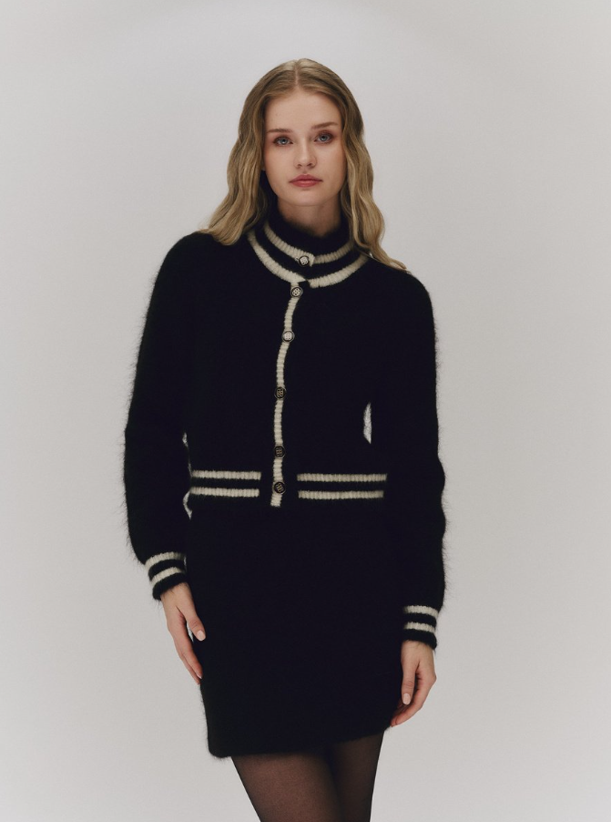 Twiggy Chunky Cardigan Black