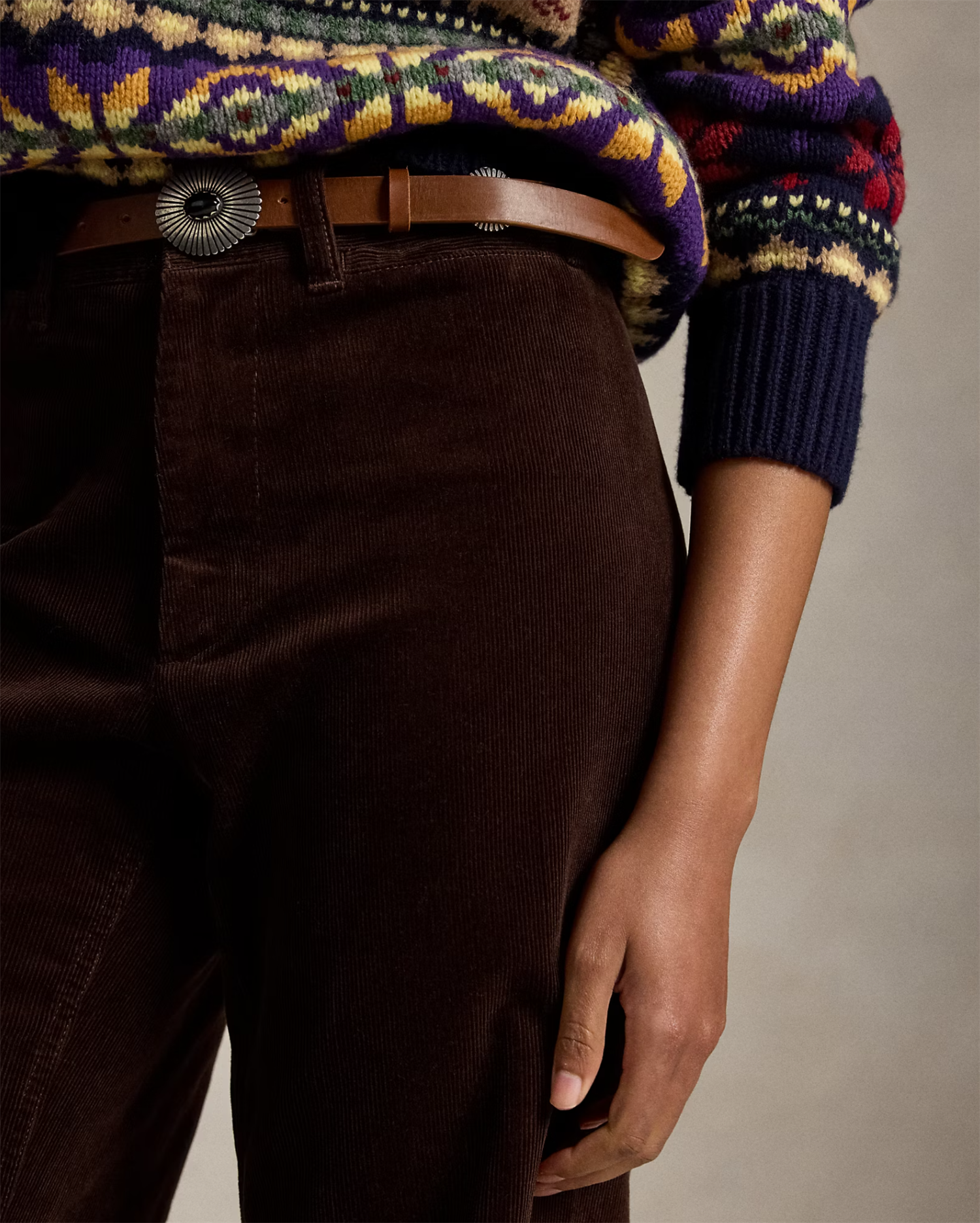 Beaton corduroy trouser brown