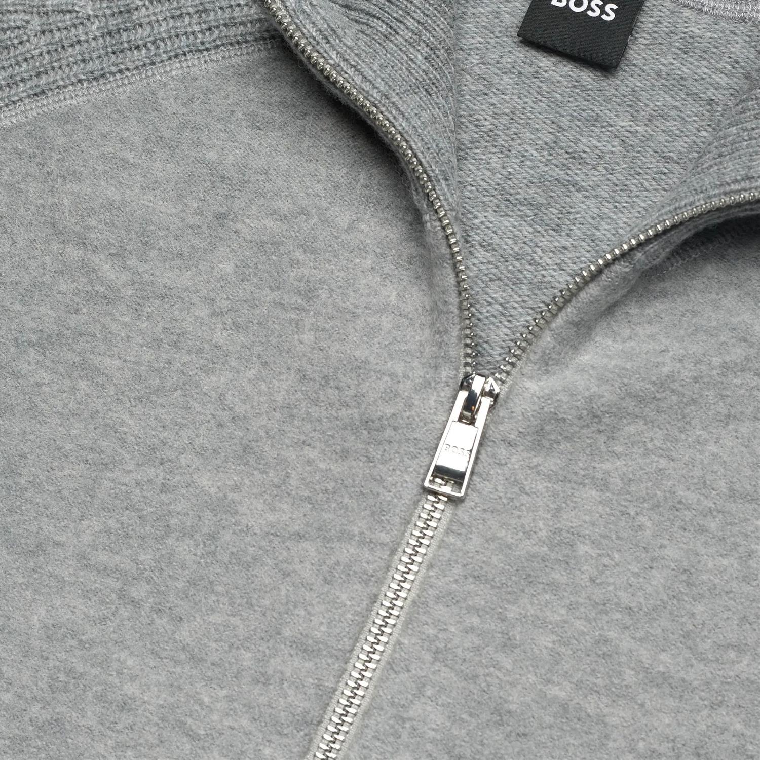 H-Hibisco Wool Zip Cardigan Silver