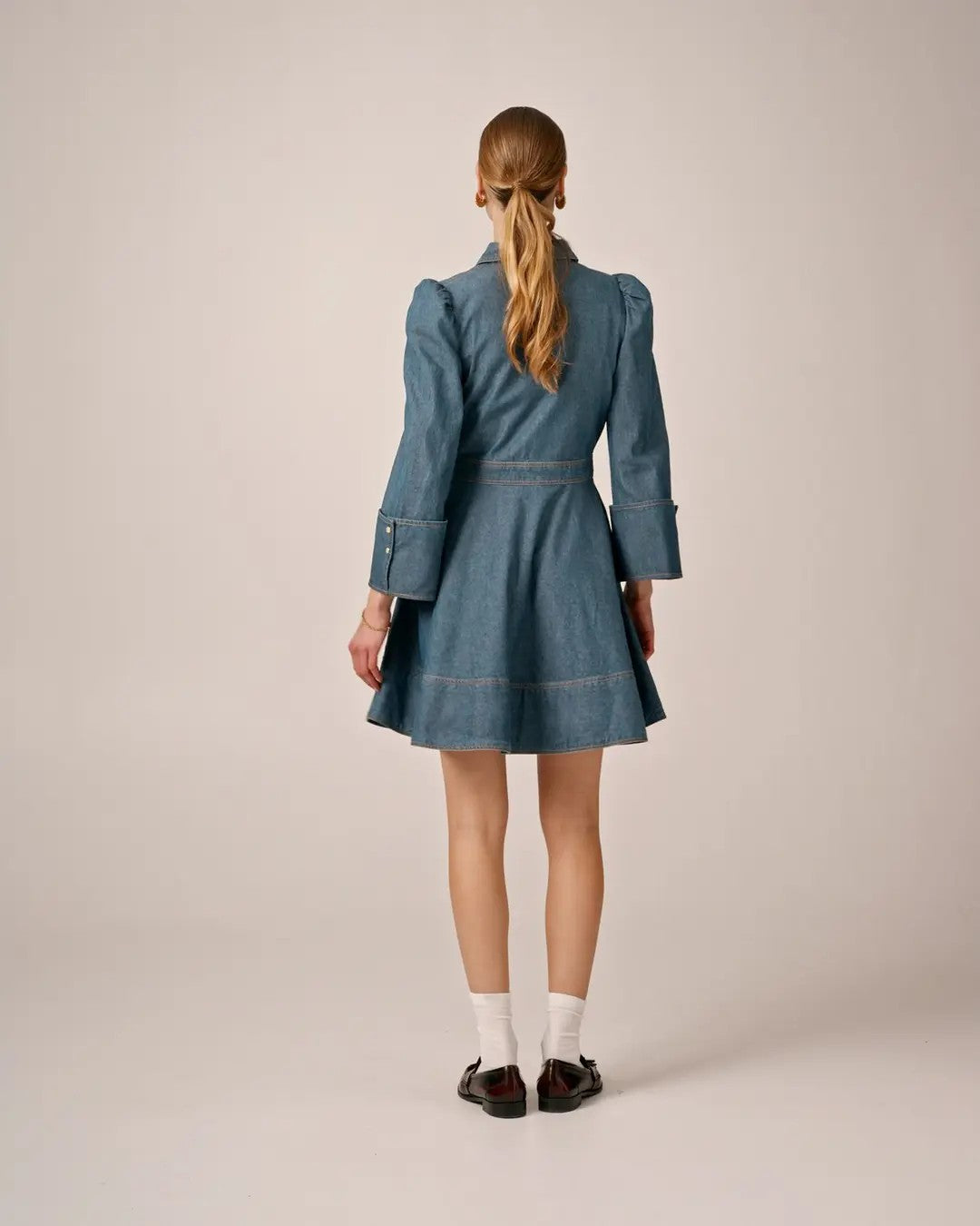 Denim mini Dress PF25 French Blue