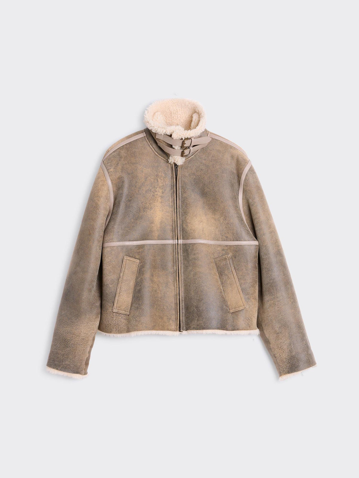 Luka Shearling Jacket Taupe