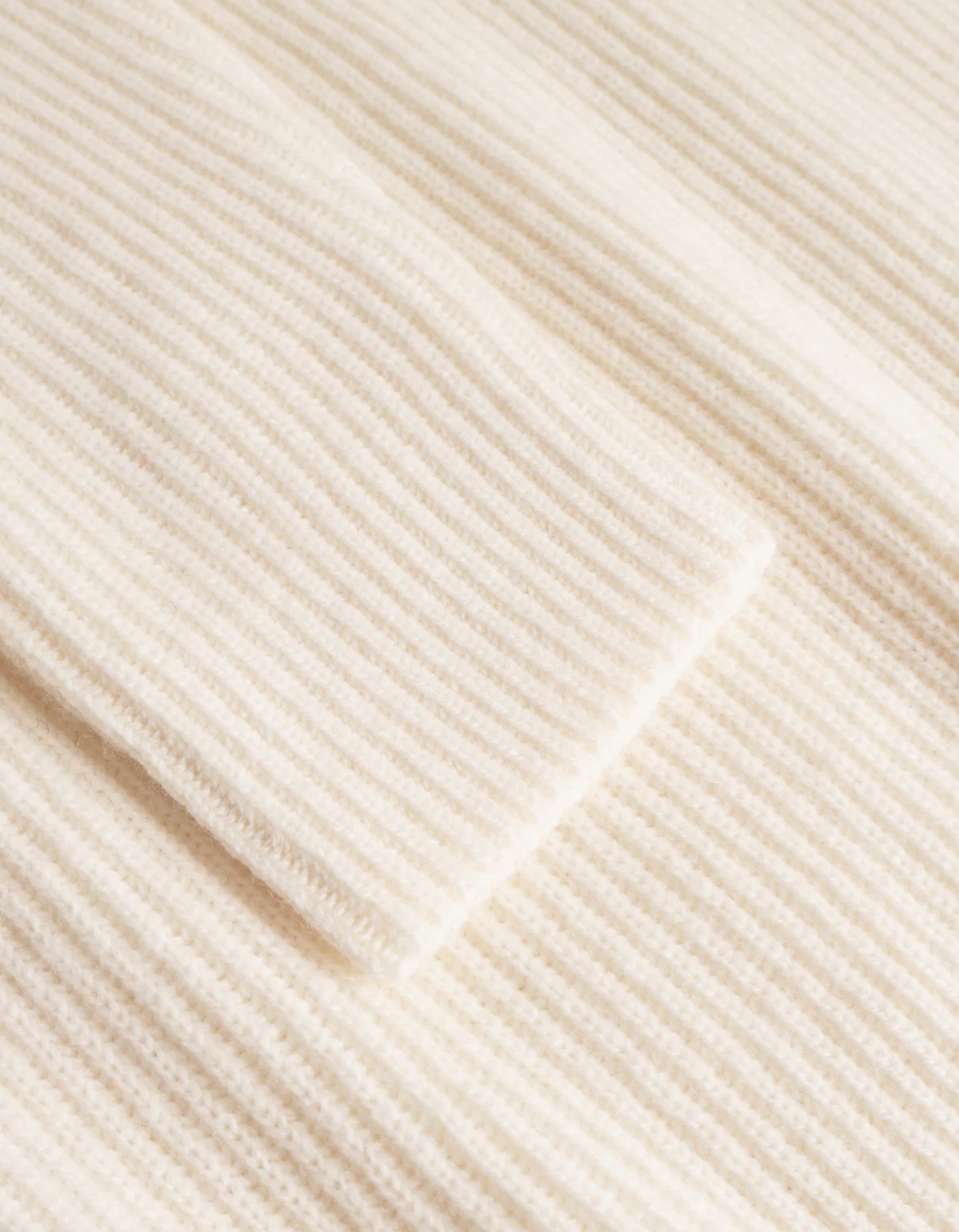 Eddie Wool Rib Crewneck Knit Ivory