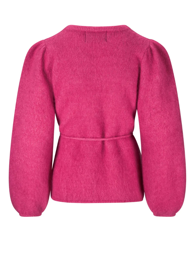 Fredrikke chunky cardigan Rasberry
