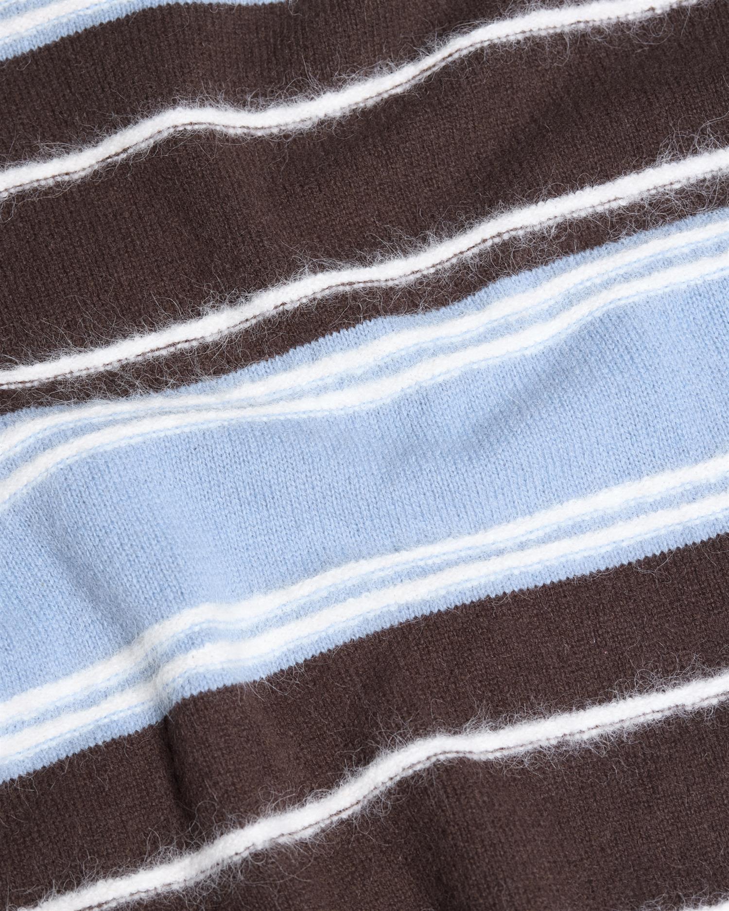 Wool Stripe Crew - Blue Stripe