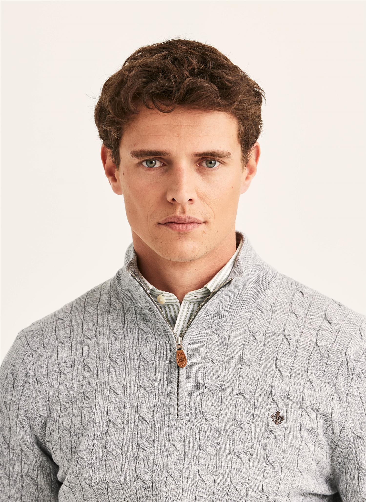 Merino Cable John Zip AW26 Grey