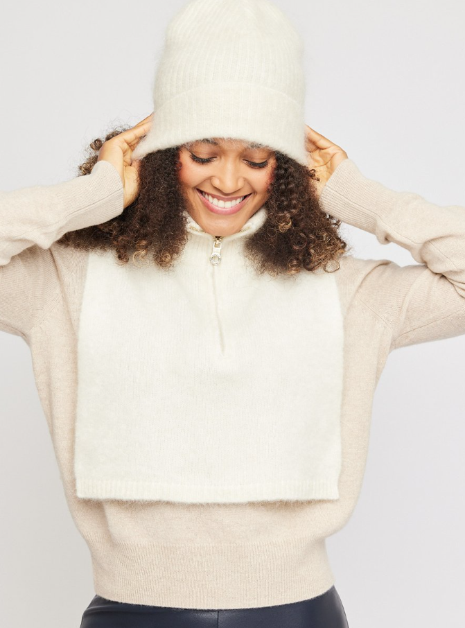 Belinda chunky high neck Bright White