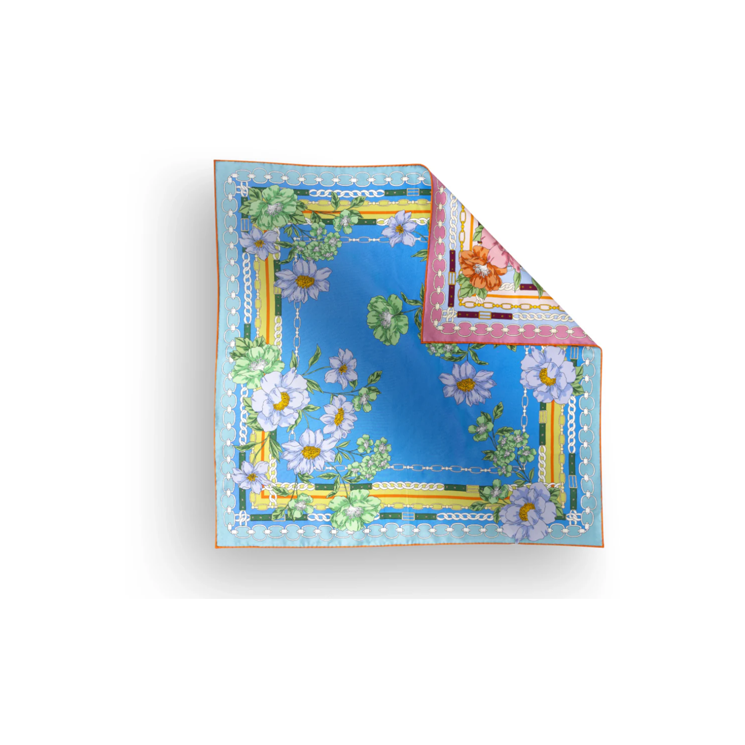 Fleur De Chaine Scarf 90x90 Cobolt/Blue