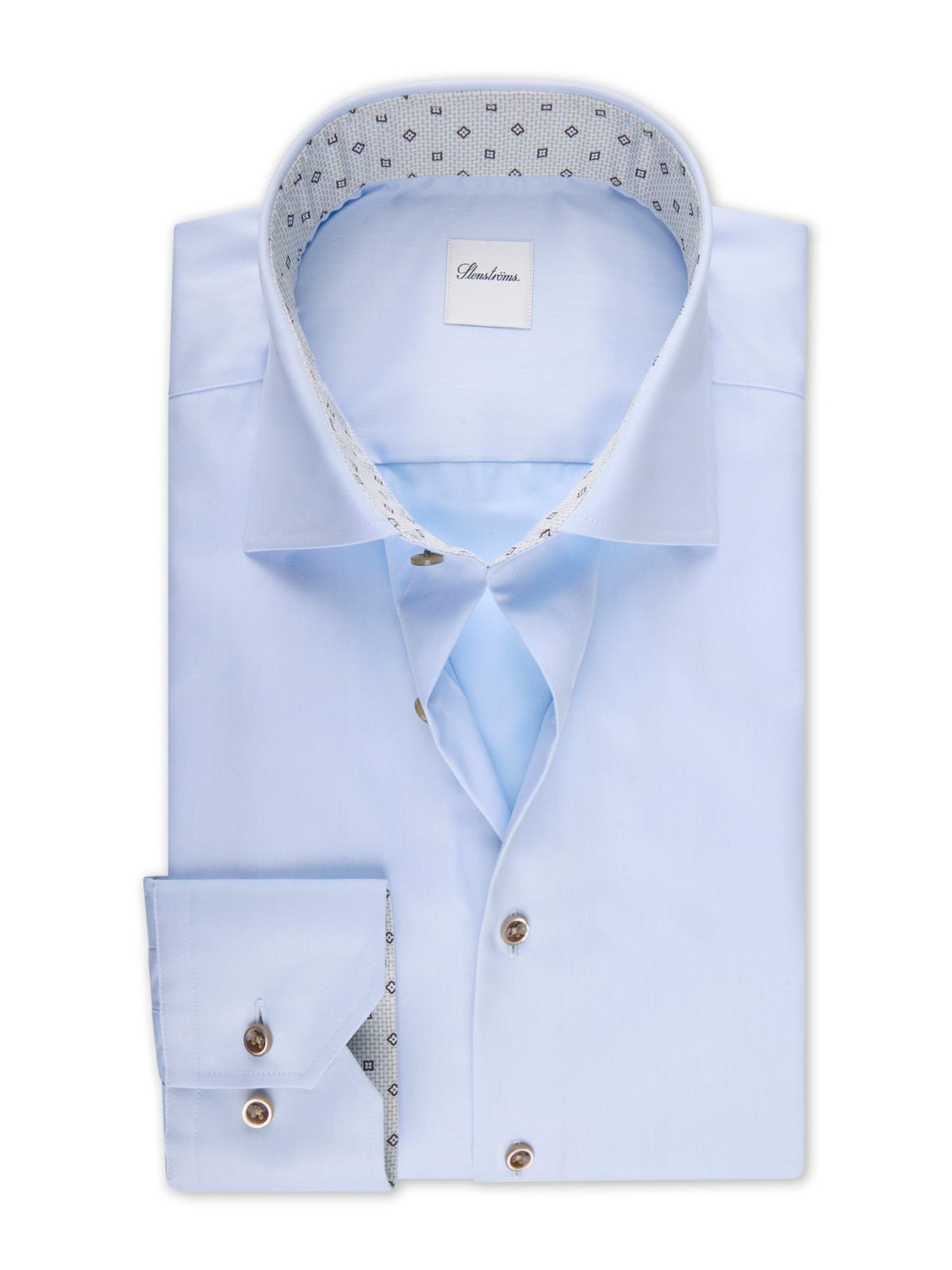 Light blue Two Fold Contrast Regular Shirt