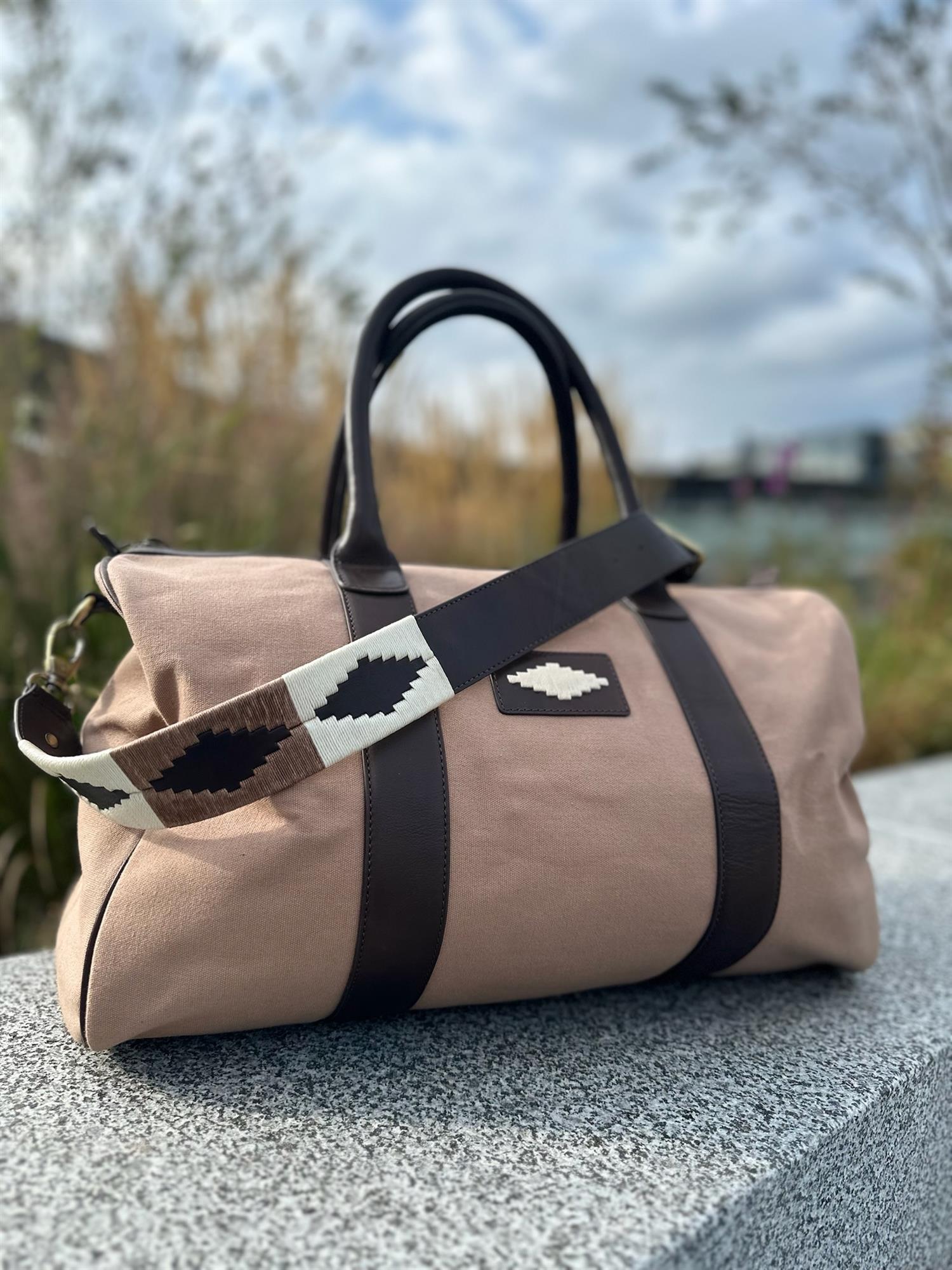 Varon Small Travel Bag Sand Canvas