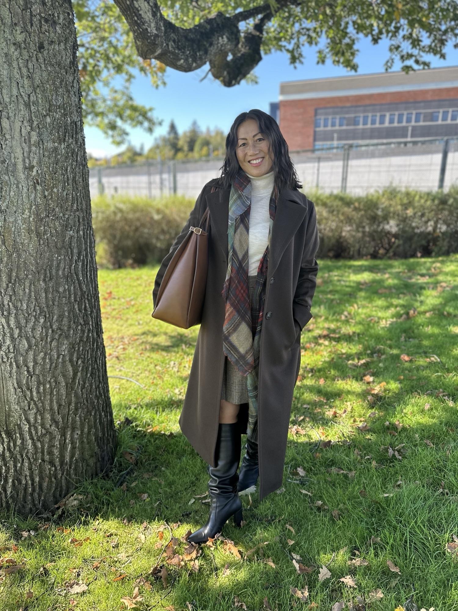 Cashmere Coat W Clareta Long Dk.Brown