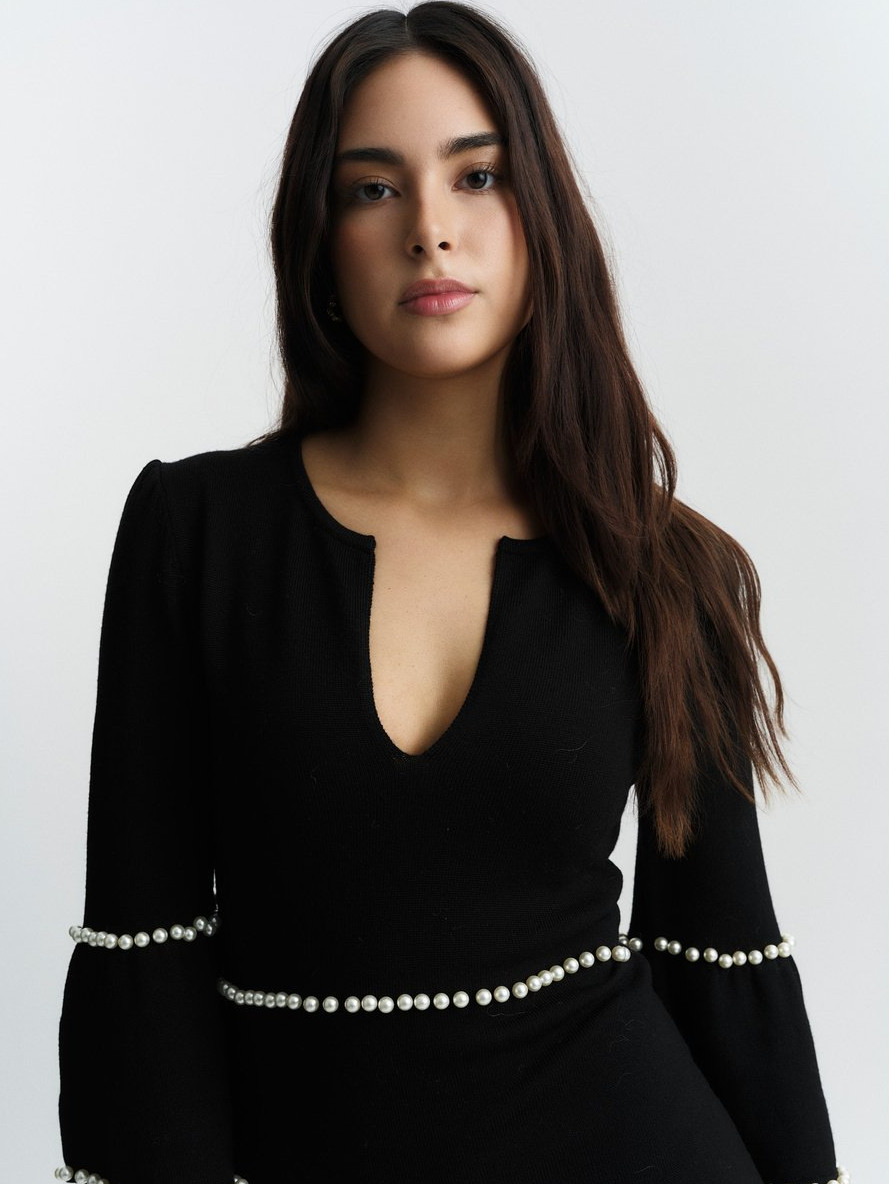 Anna merino Dress Black