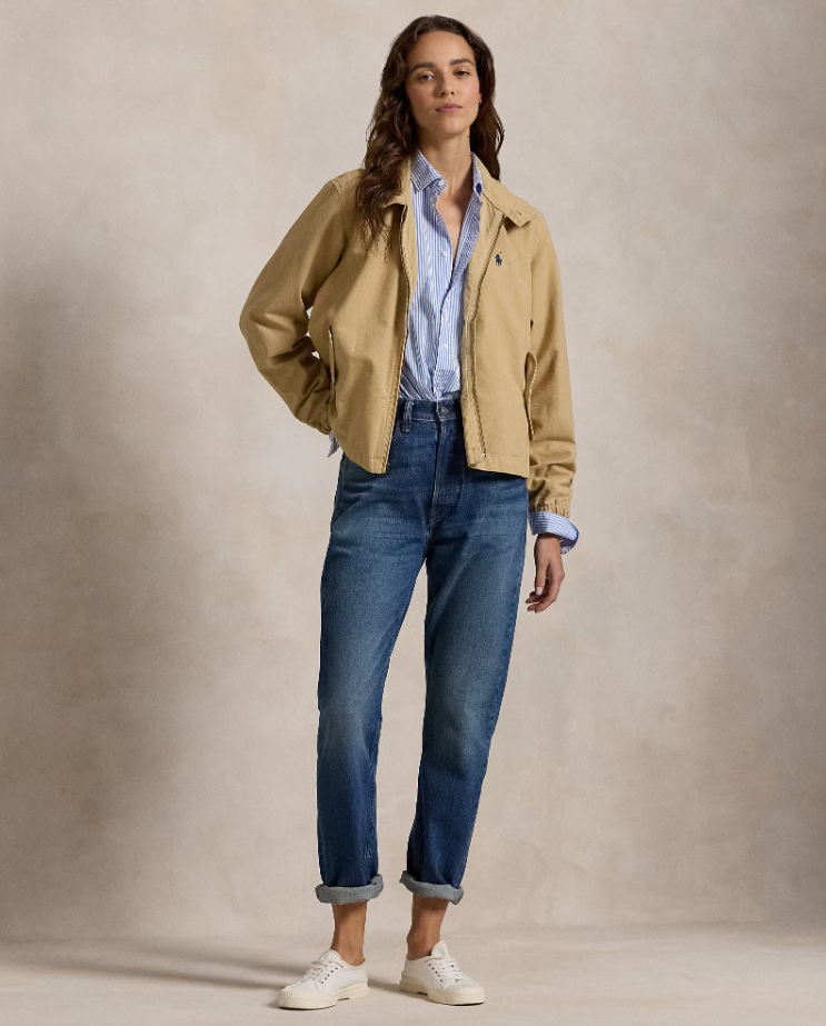 COTTON CANVAS JACKET-VINTAGE KHAKI