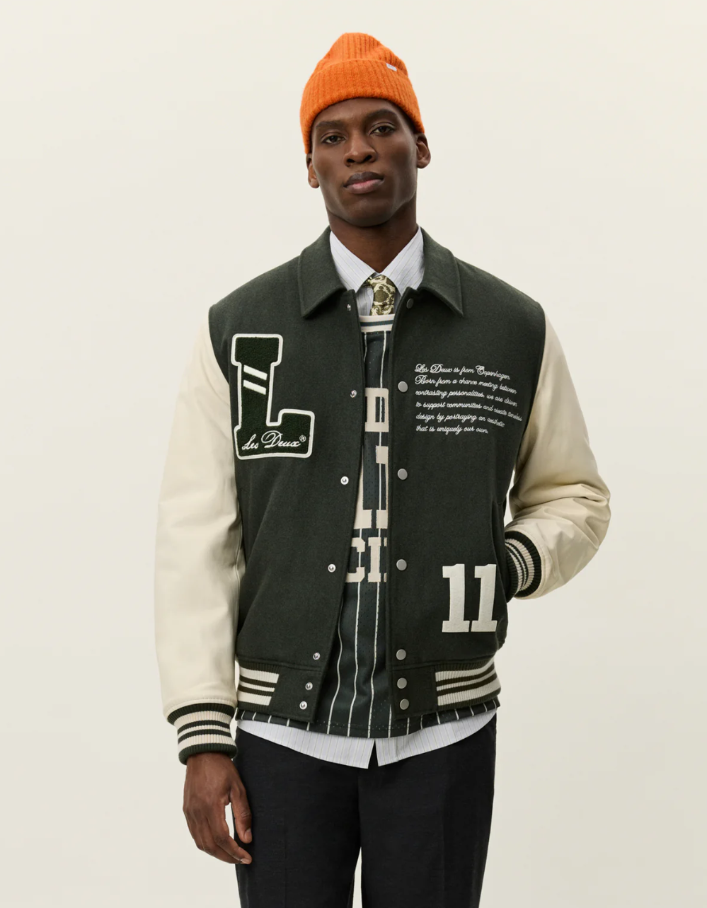 Les Deux Varsity Wool Jacket Duffel Bag