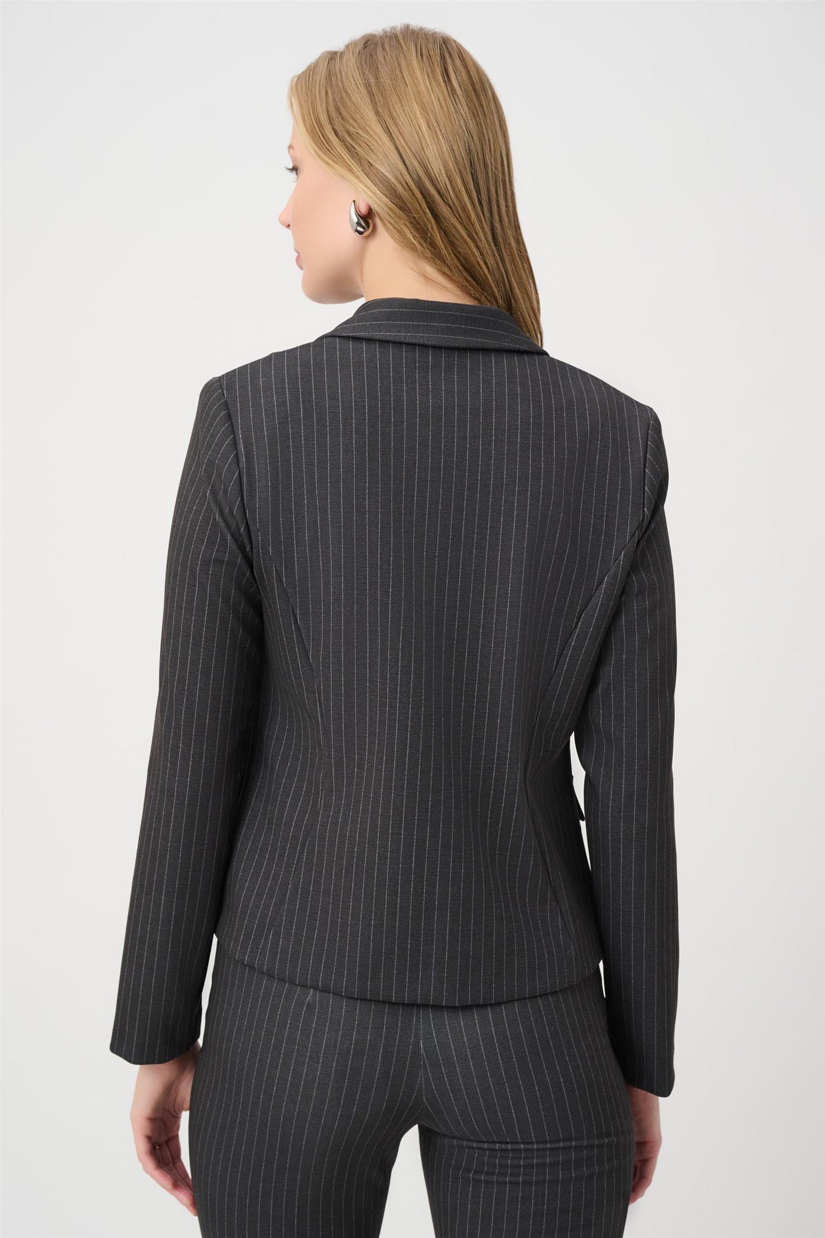 Pinstripe Fitted Blazer