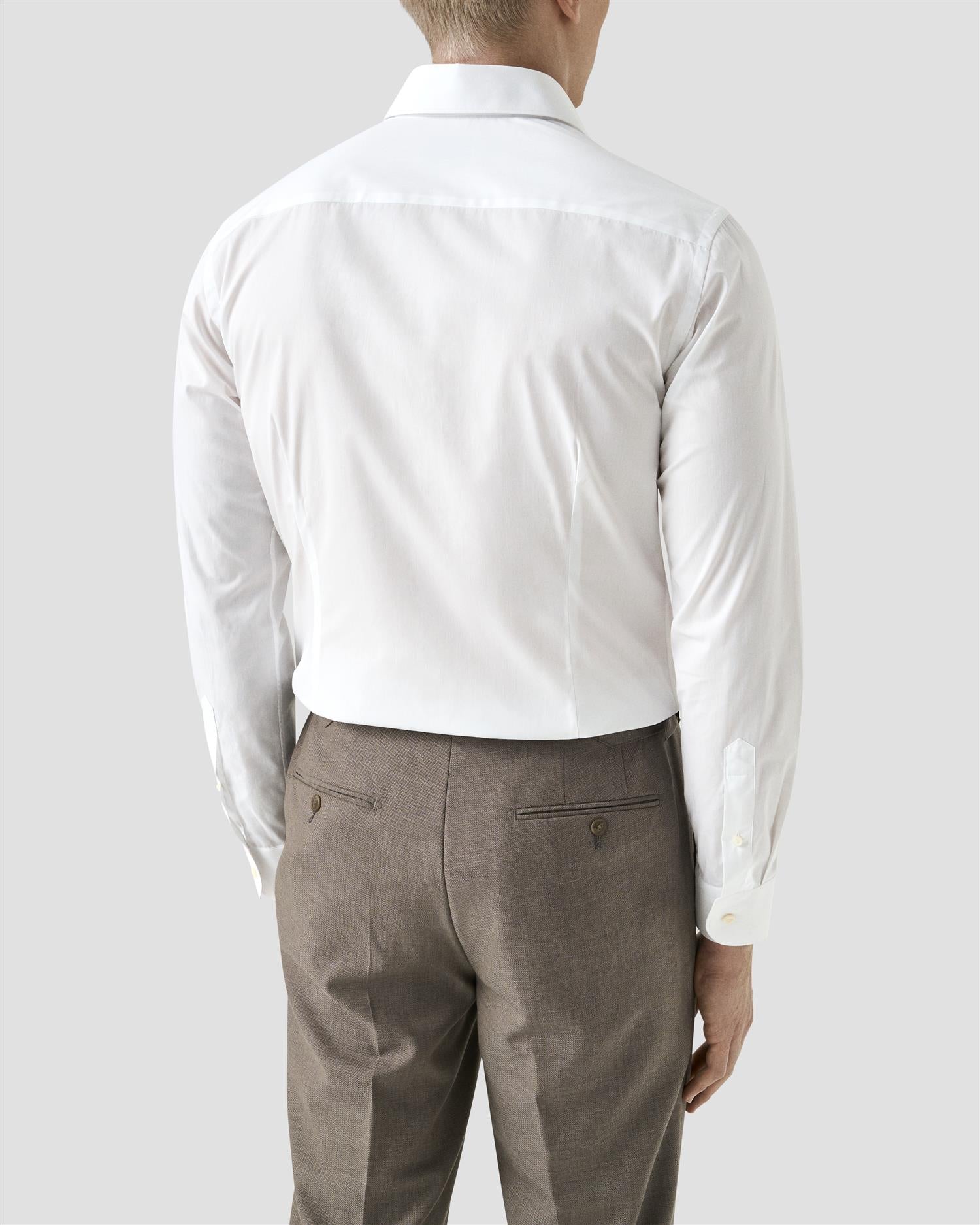 White End on End Breeze Poplin Shirt Slimfit