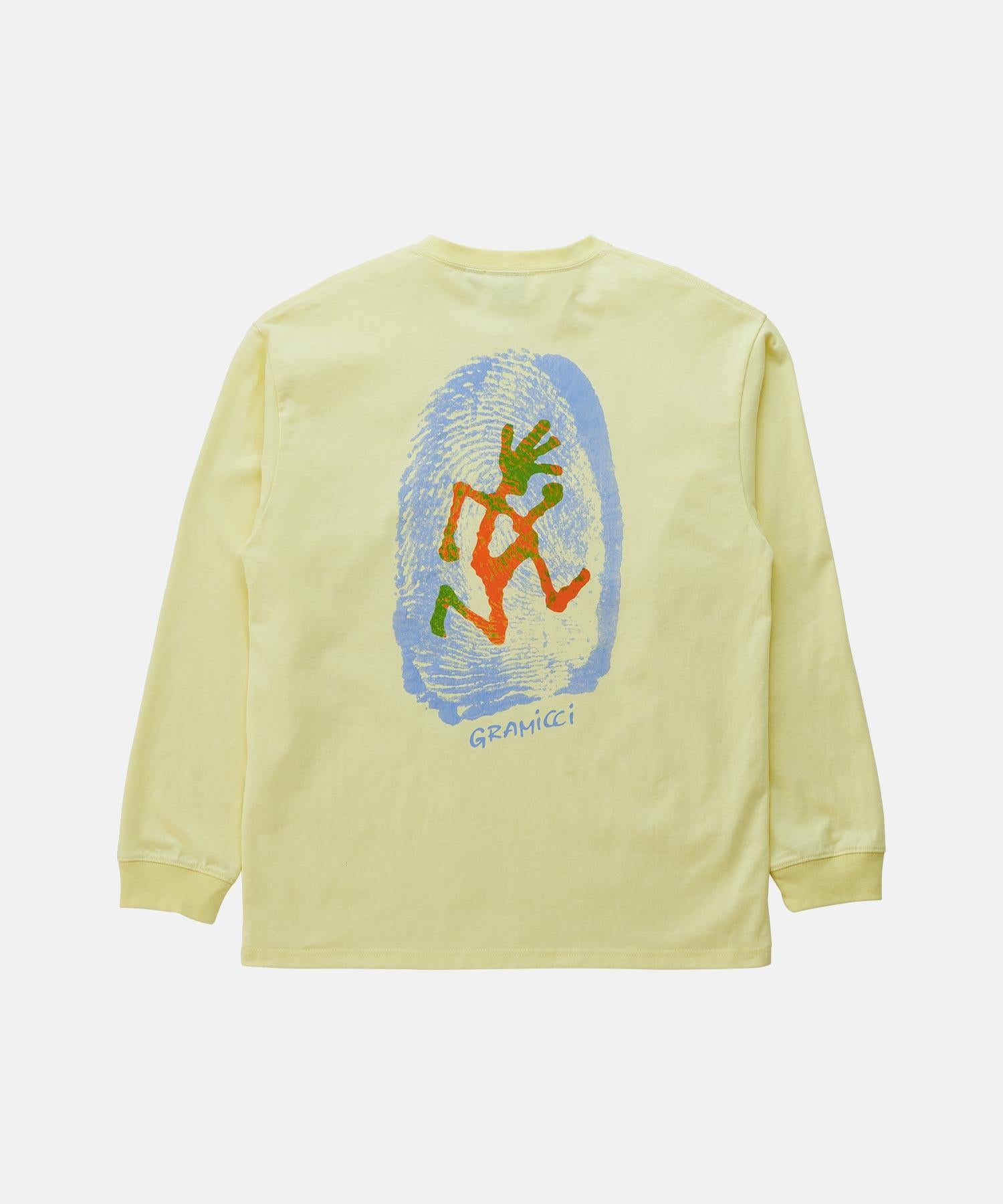 Thumbprint LS tee lemon