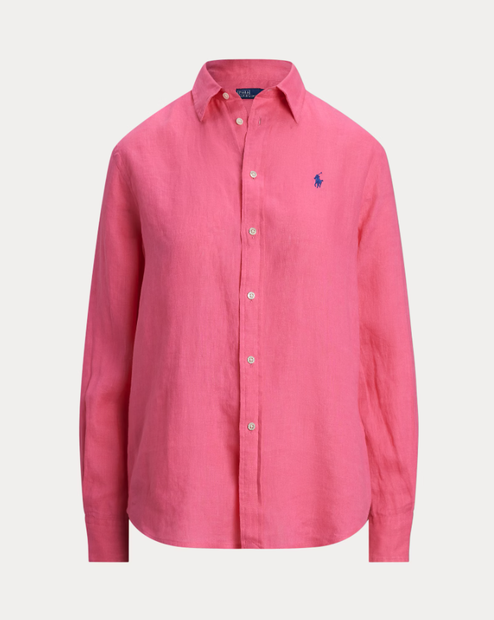 CLASSIC FIT LINEN SHIRT-HT FUSCHIA